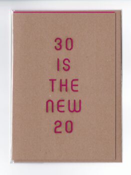 KA 3020 RP Karte 30 is the new 20 Recyclingpapier mit Kuvert und pinkem Einleger